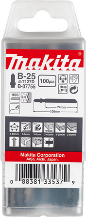Makita 100db HSS B-25 szúrófűrészlap keményfához/furnérhoz, általános TPI:9, L:105mm termék fő termékképe