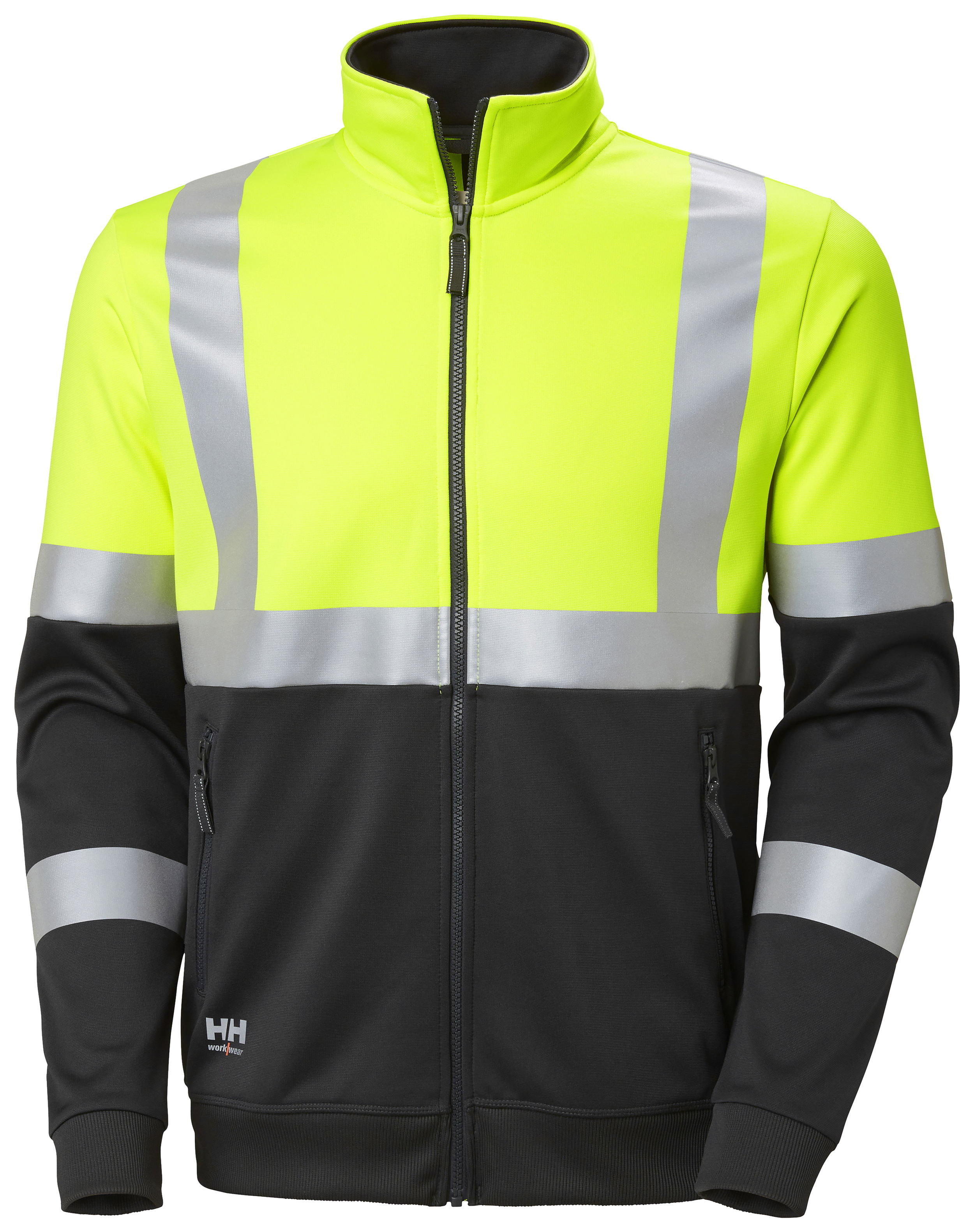 Helly Hansen ADDVIS JÓL LÁTHATÓSÁGI CIPZÁRAS PULÓVER CL1, sárga termék fő termékképe