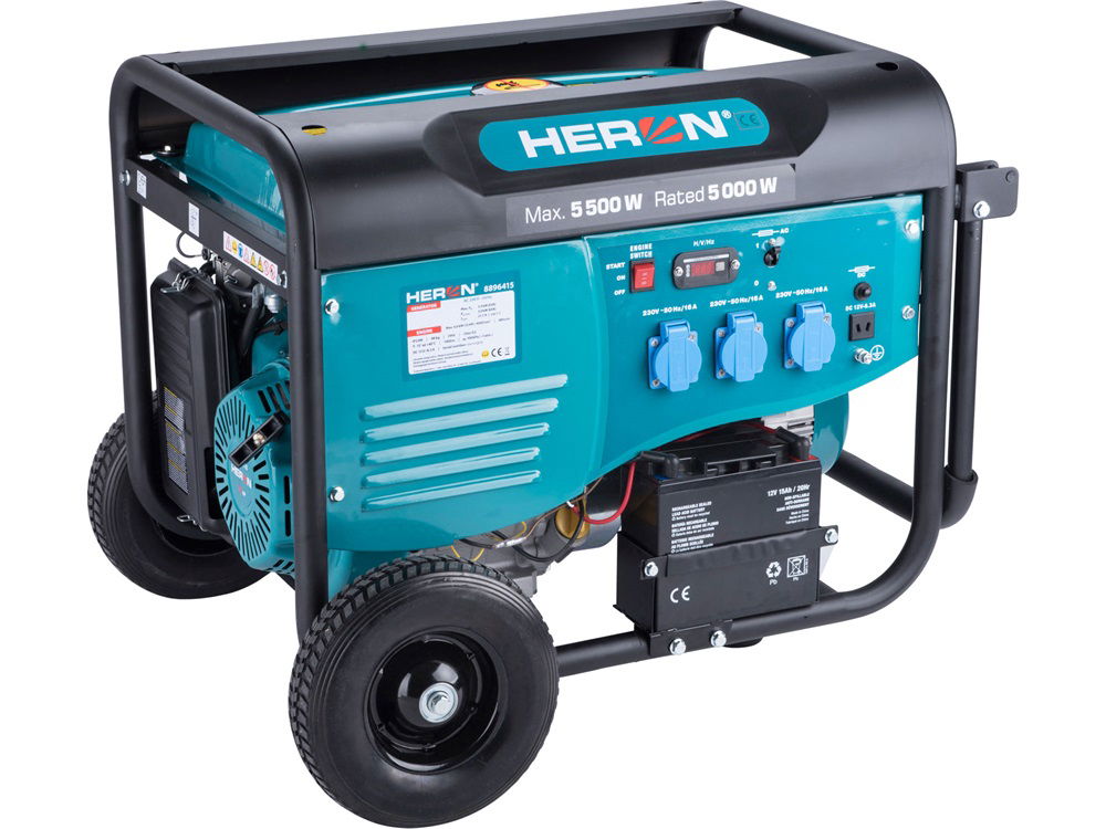 Heron Heron, benzinmotoros áramfejlesztő, max 5500 VA, egyfázisú, elektromos önindítóval termék fő termékképe