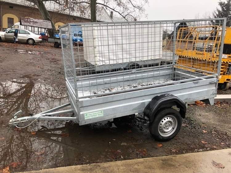 Utánfutó 750Kg rácsos magasítóval 1260x2470mm termék fő termékképe