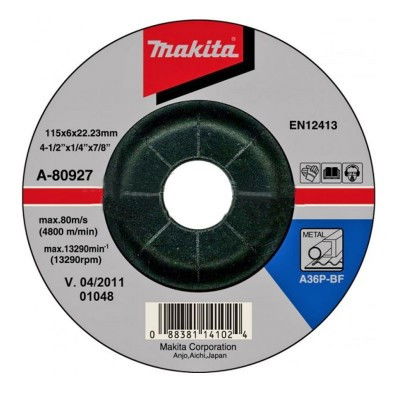 Makita acél csiszolótárcsa sarokcsiszolóhoz 115x6mm termék fő termékképe