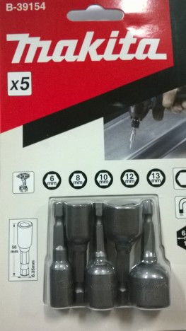 Makita 1/4" dugókulcs készlet 5 db-os termék fő termékképe