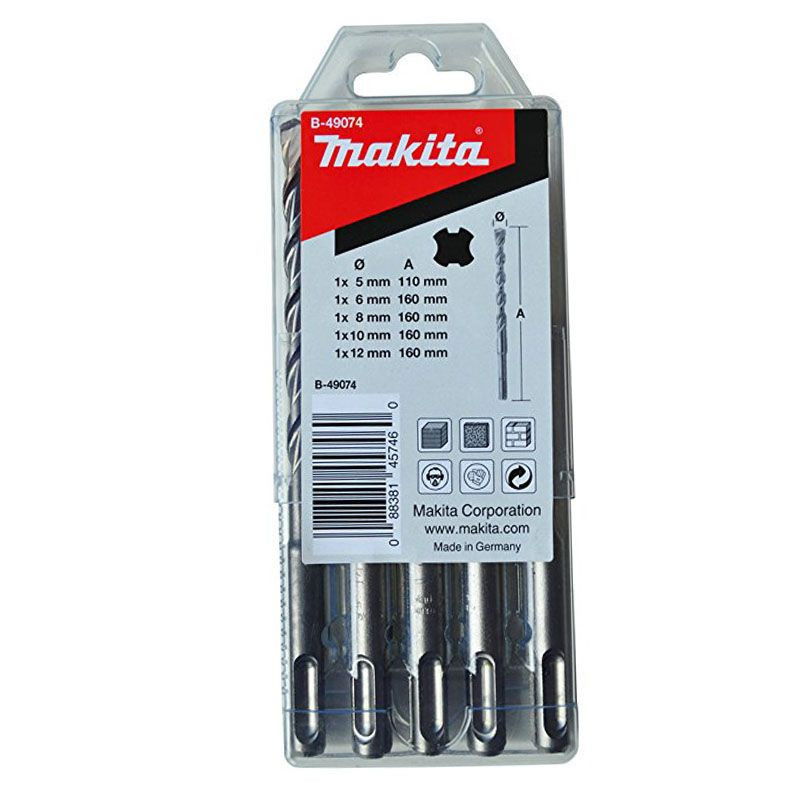 Makita SDS-Plus V-Plus fúrókészlet (5x110mm, 6,8,10,12x160mm) termék fő termékképe