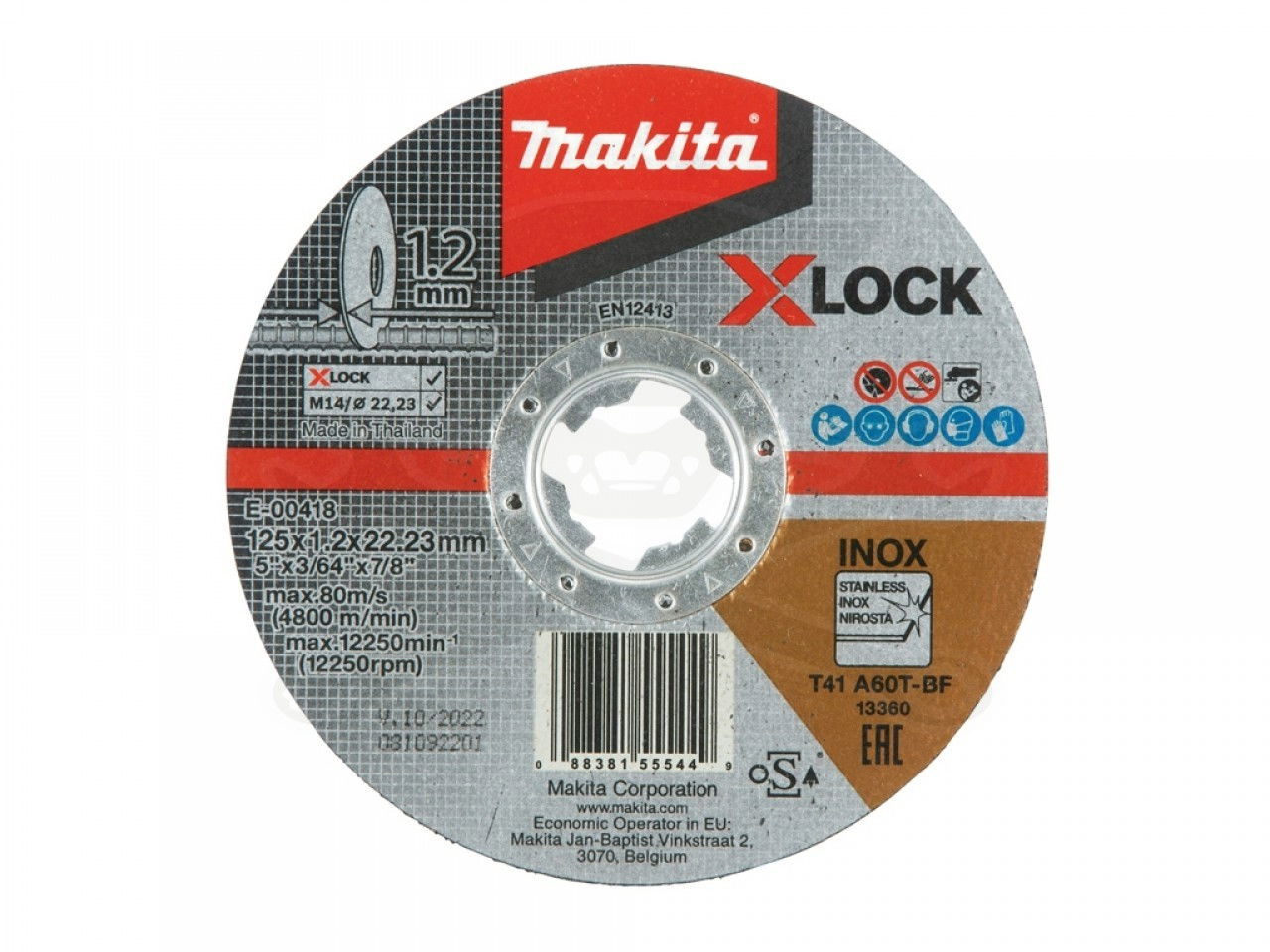 Makita X-Lock Inox A60T vágókorong 125x1,2mm termék fő termékképe