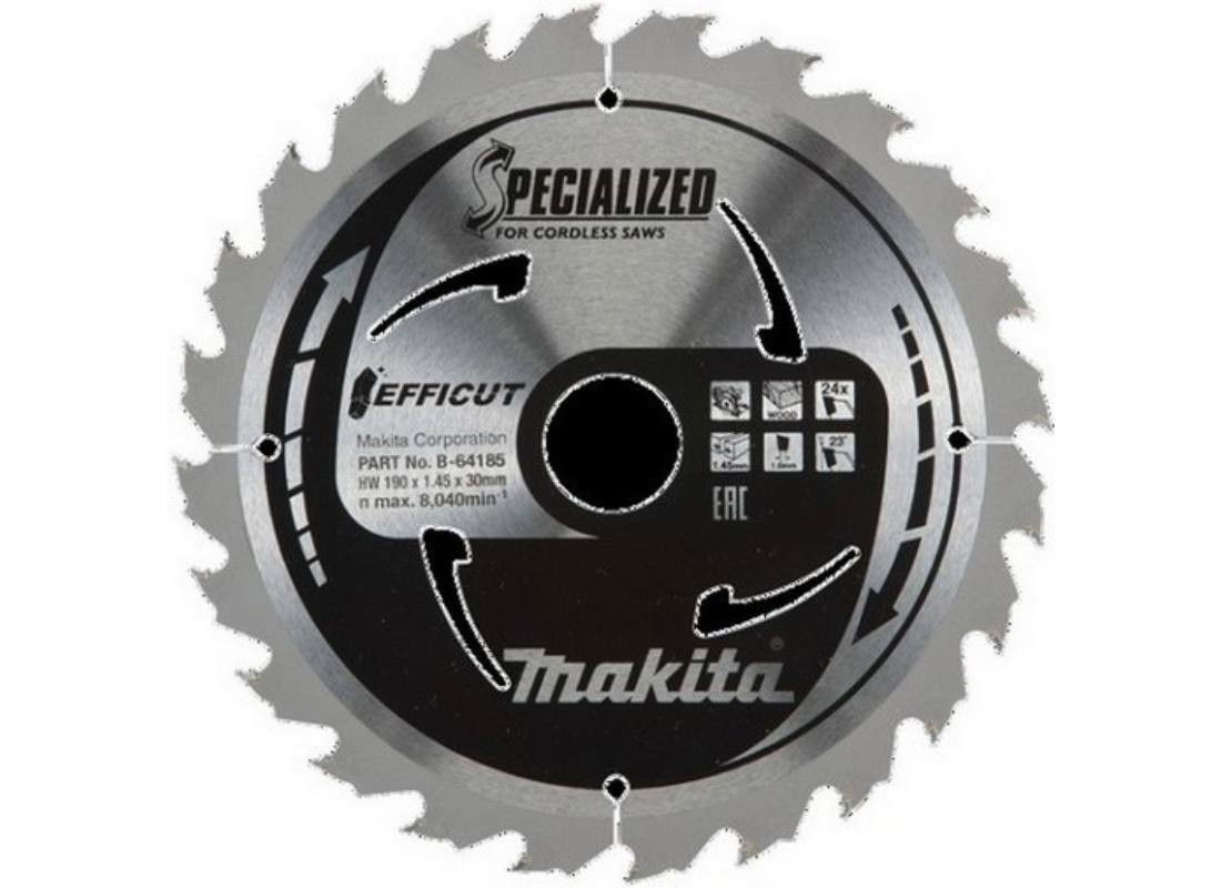 Makita Efficut körfűrésztárcsa ⌀165mm, fogszám: Z25, furat ⌀ 20mm termék fő termékképe