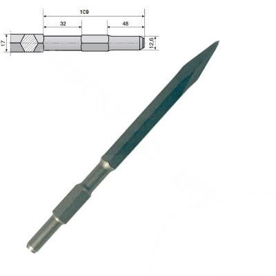 Makita 17 mm befogású hegyes vésőszár 280 mm termék fő termékképe