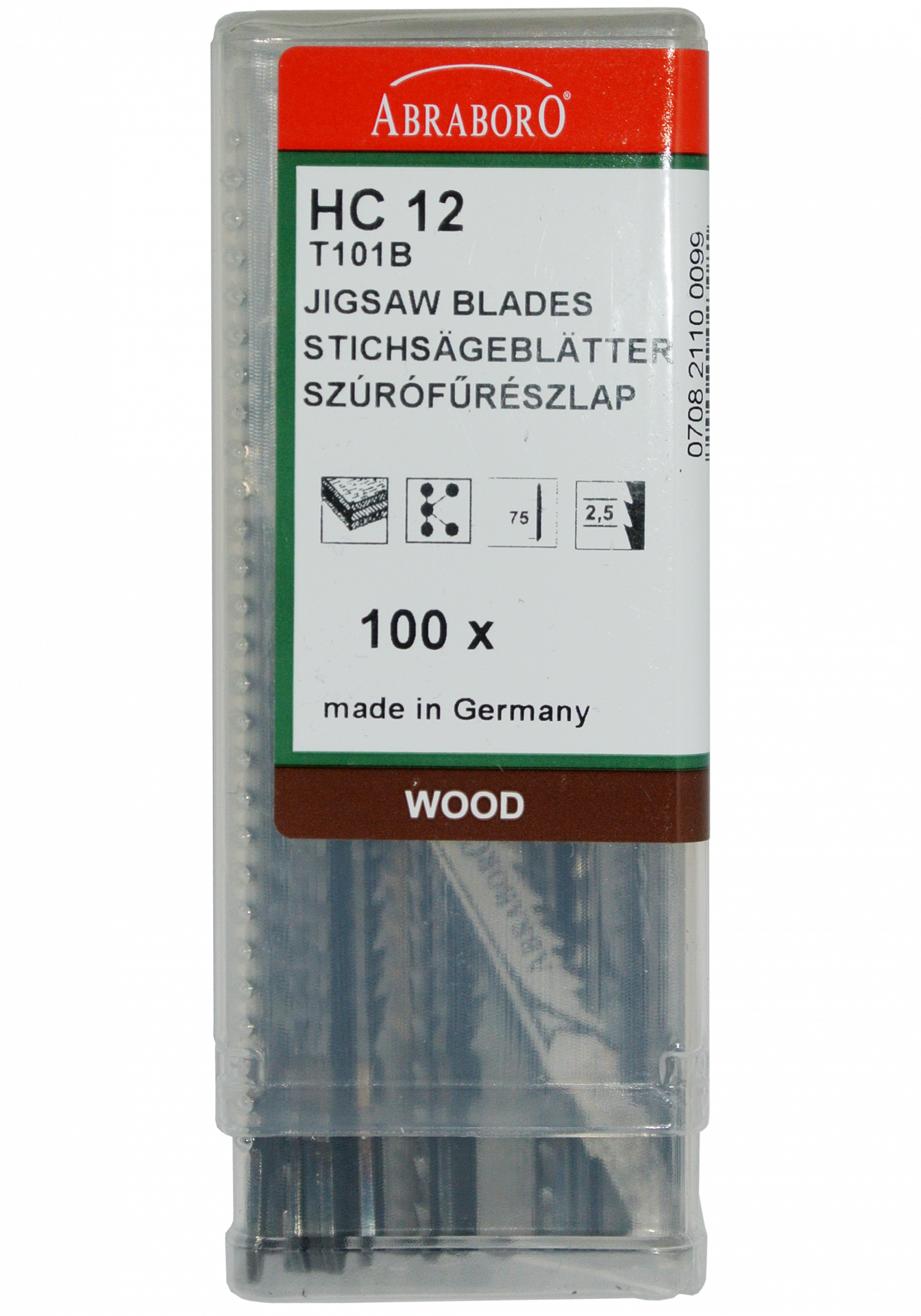 Abraboro HC 101BR (HC 12R) szúrófűrészlap Bosch befogással, 100 db/csomag termék fő termékképe