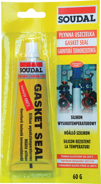 Soudal Hőálló szilikon 60 ml, piros termék fő termékképe