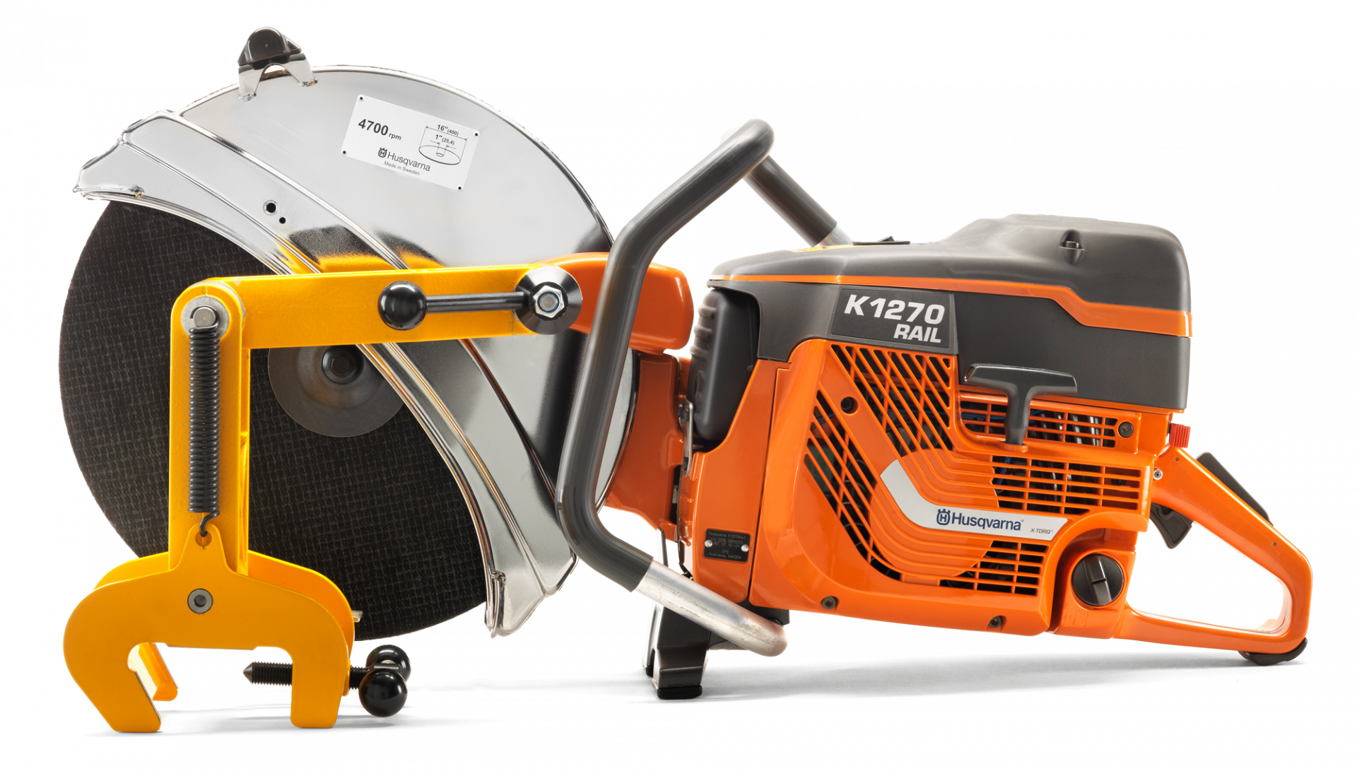Husqvarna K 1270 RAIL benzinmotoros sínvágó gép, Ø 400 mm + RA 10 S sínvágó feltét termék fő termékképe