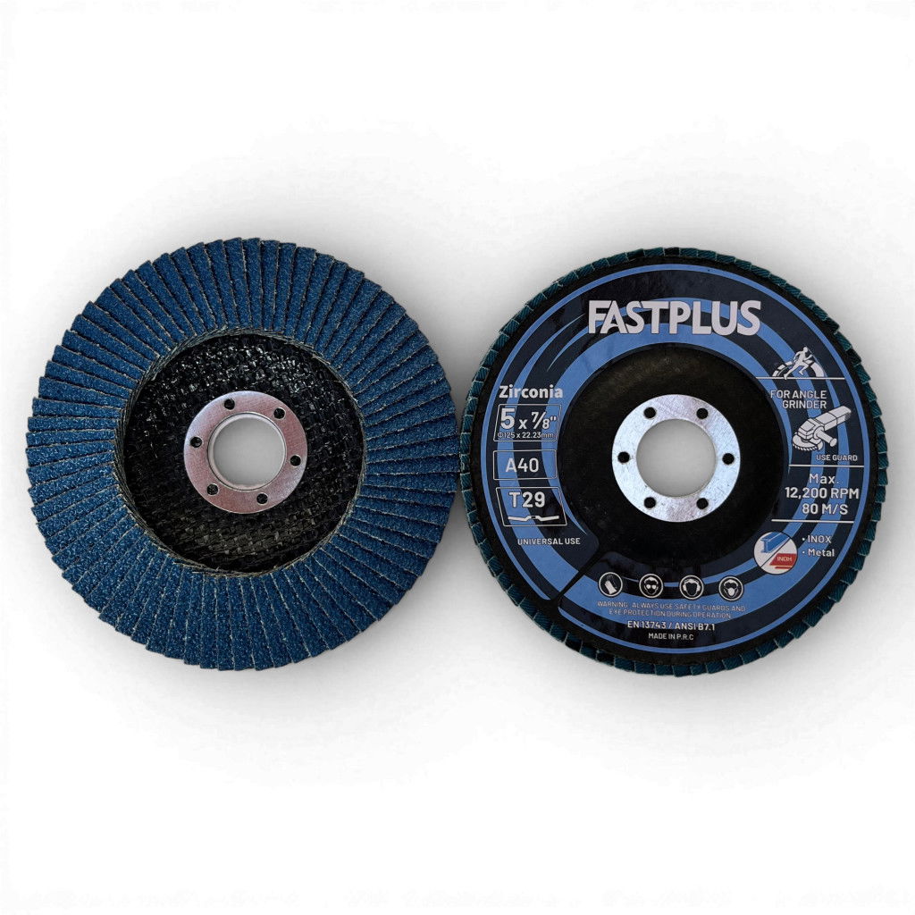 BSP FASTPLUS kúpos lamellás tárcsa 125 P40 | acél - Inox | 10db/csomag termék fő termékképe