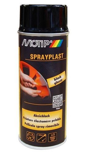 Motip Lehúzható festék spray, matt fekete, 400 ml termék fő termékképe