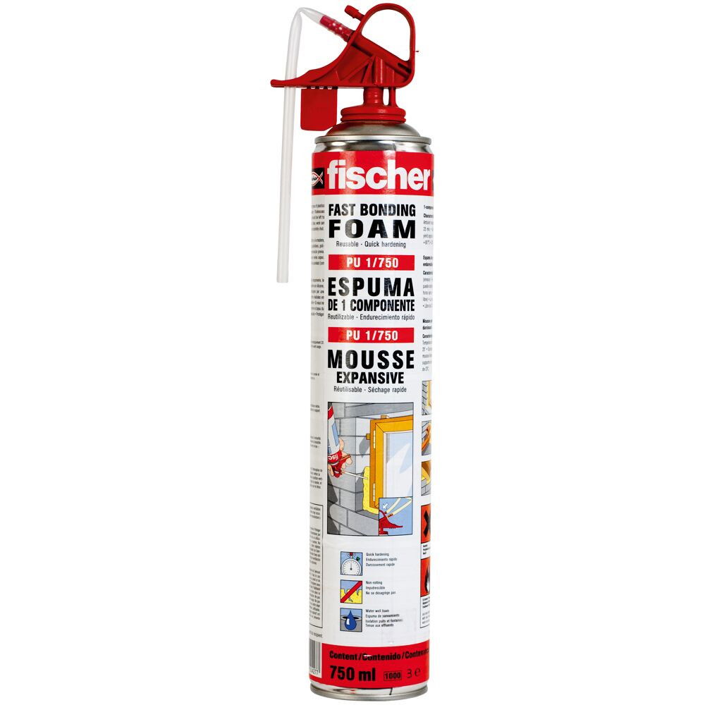 Fischer PU 1/750 B3 prémium gyorsszerelő hab, bézs, 750 ml termék fő termékképe