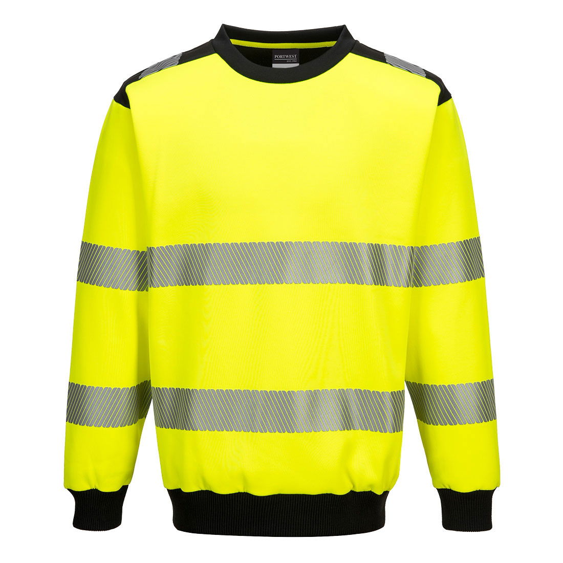 Portwest PW379 - PW3 Hi-Vis környakas pulóver, sárga/fekete termék fő termékképe