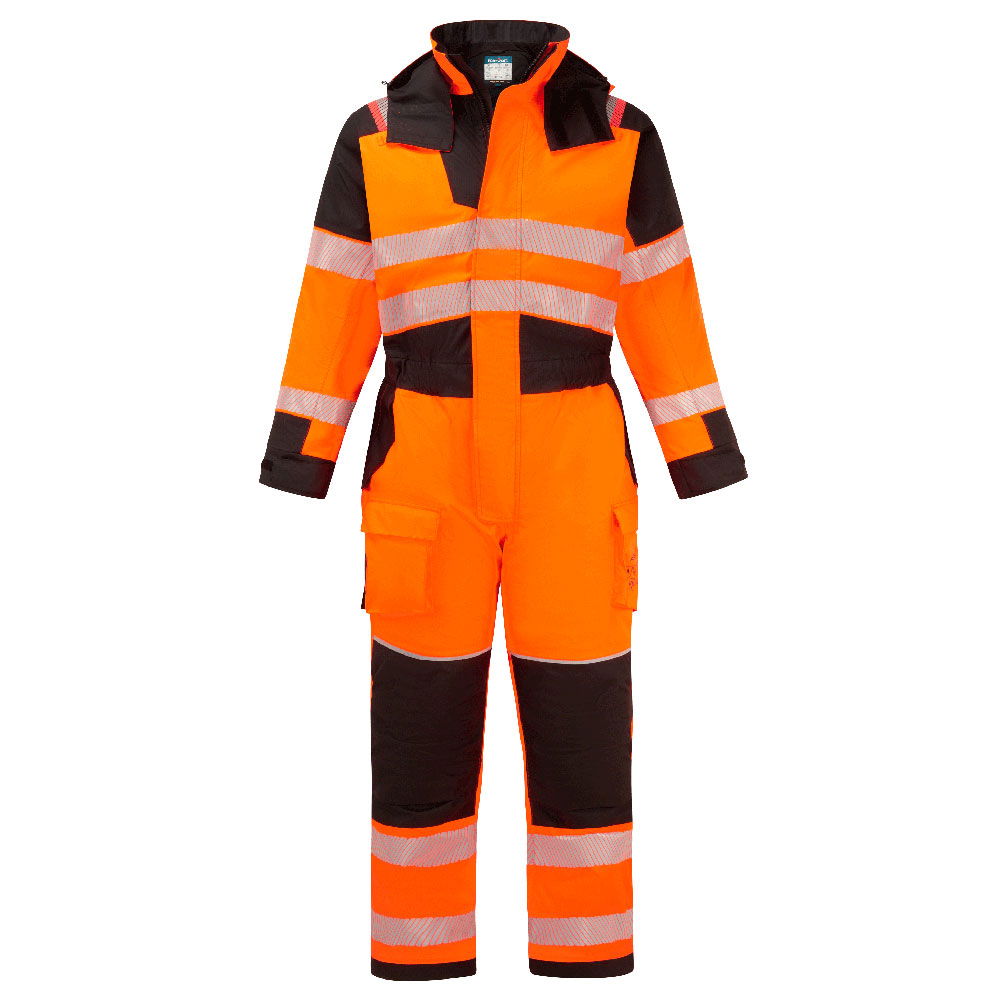 Portwest FR516 - PW3 Modaflame Rain + Hi-Vis Multi-Norm FR lángálló téli overál, narancs/fekete termék fő termékképe